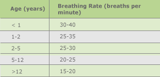 Normal Respiration Rate For Adults Chart